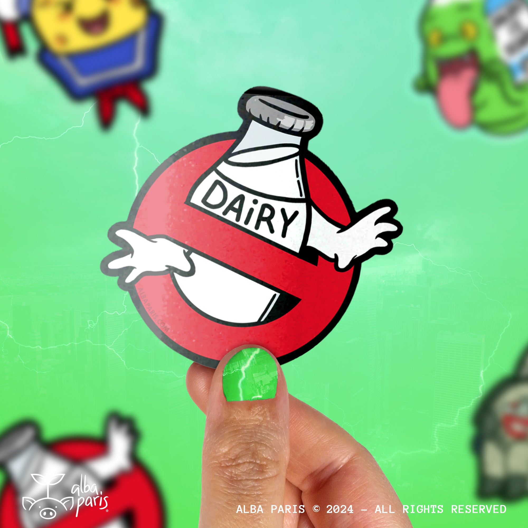 Milk-Busters Retro Sticker