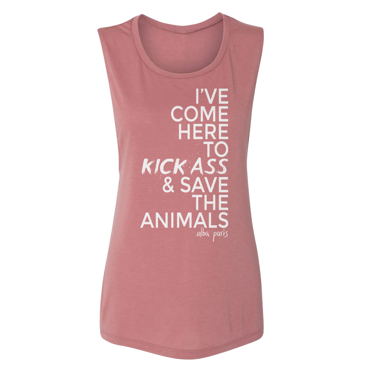 Kick Ass & Save The Animals Women Muscle Tee