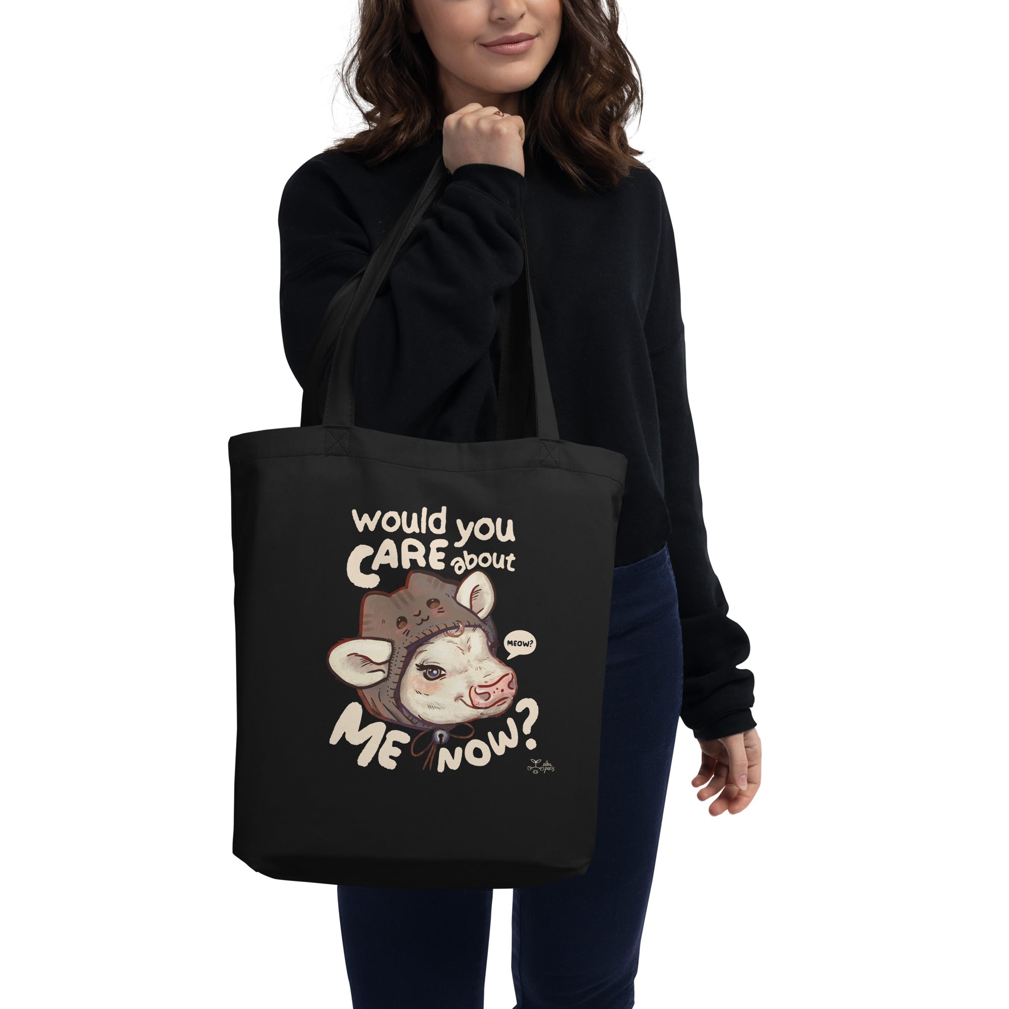 Would You Care About Me Now? Cow Organic Shopping Bag