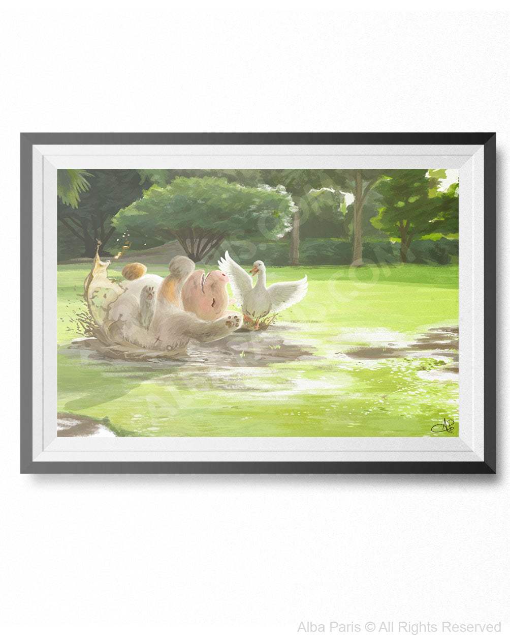 "I Wish I Was a Dog, So That I Could Have Muddy Fun" Art Print