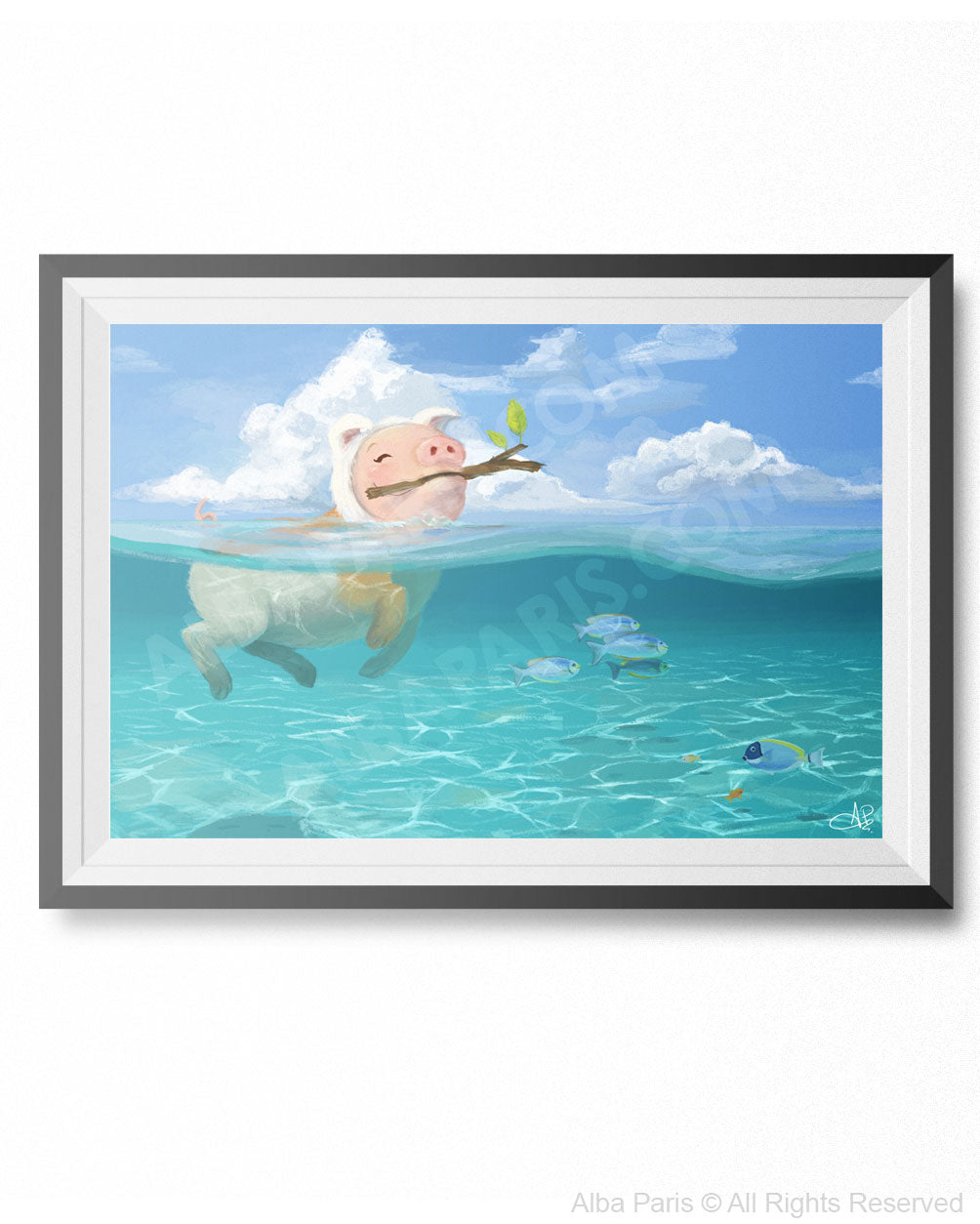 "I Wish I Was a Dog, So They Could Swim And Play" Art Print