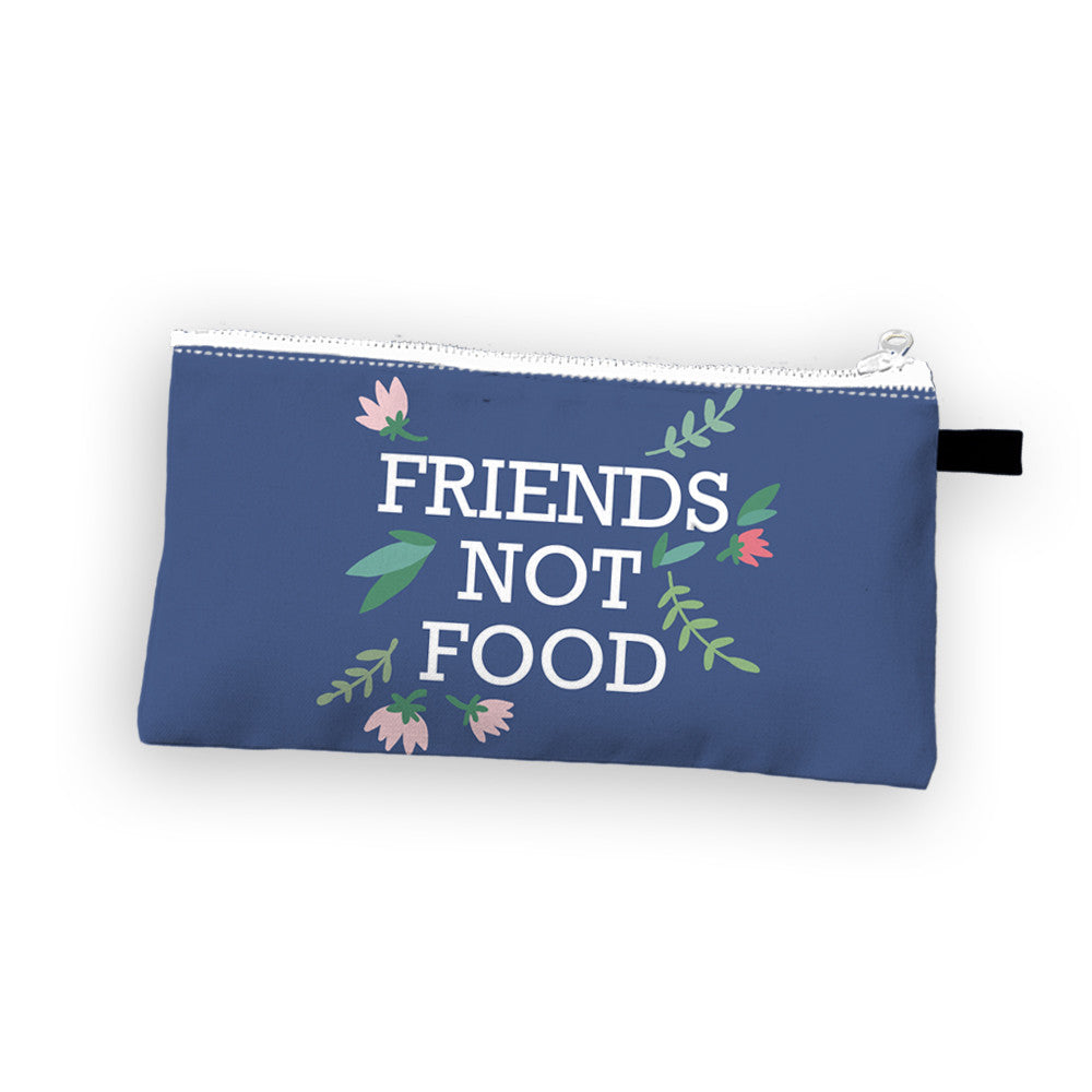 Friends Not Food Cosmetic Bag