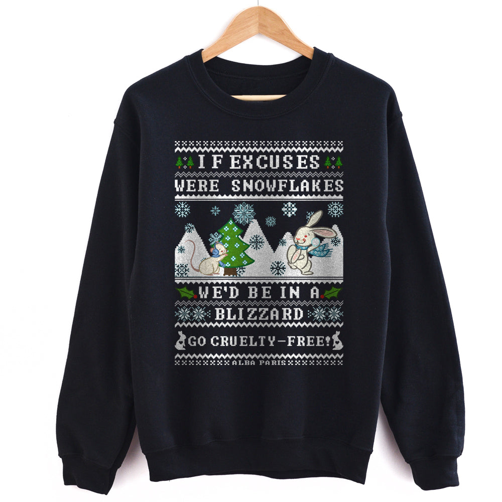 No Excuses" [cruelty-free] HOLIDAY Unisex Sweatshirt