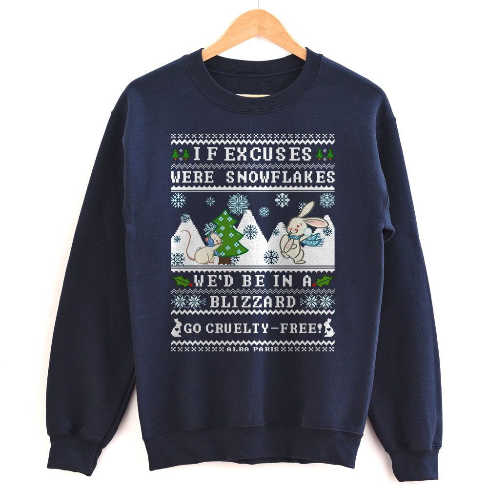 No Excuses" [cruelty-free] HOLIDAY Unisex Sweatshirt