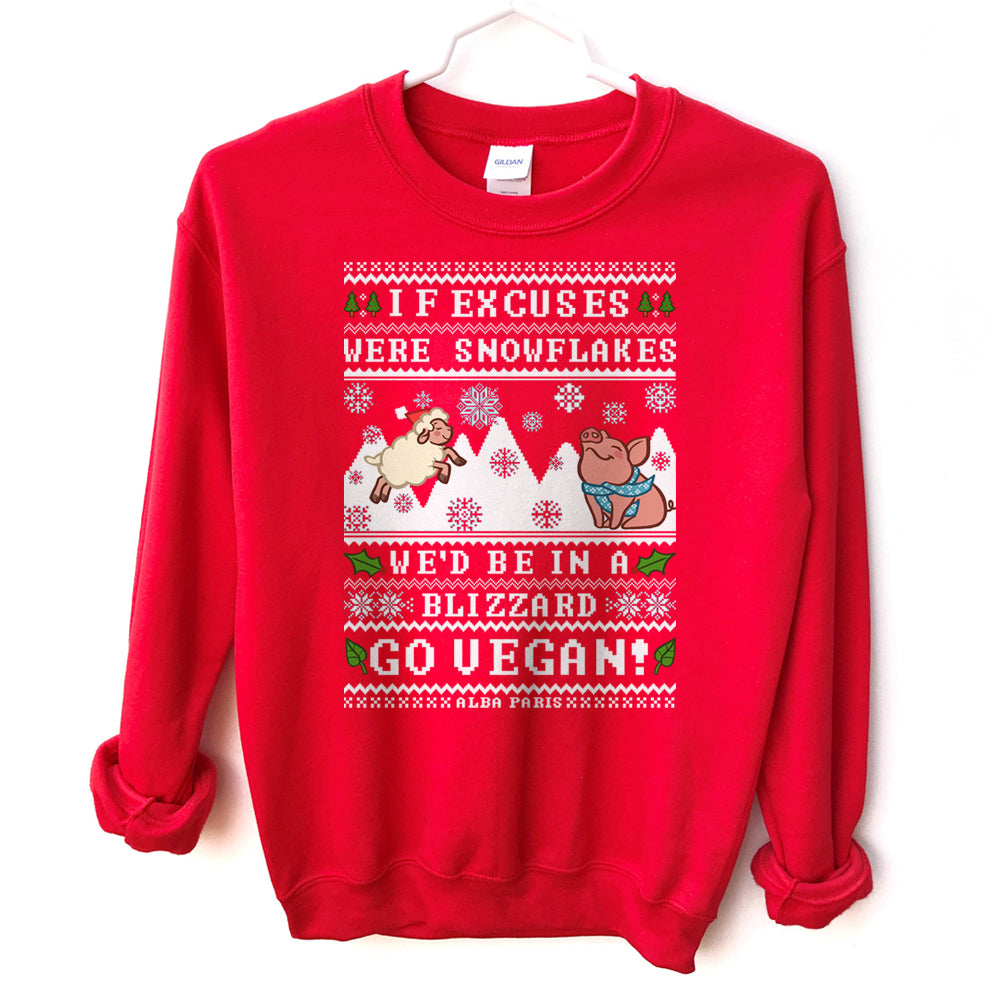 No Excuses [vegan] HOLIDAY Unisex Sweatshirt