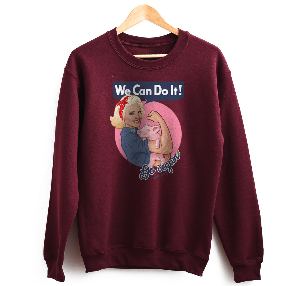 We Can Do It! Go Vegan Unisex Sweatshirt